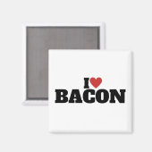 Aimant J'adore le bacon (Recto/Verso)