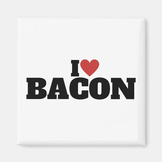 Aimant J'adore le bacon (Devant)
