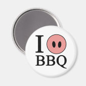 Aimant J'adore le barbecue (Recto/Verso)
