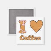 Aimant J'adore le café (Recto/Verso)