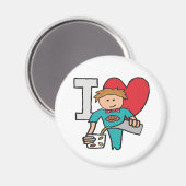 Aimant J'adore le café (Recto/Verso)