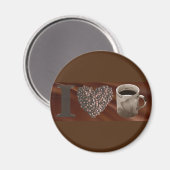 Aimant J'adore le café (Recto/Verso)
