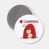 Aimant J'adore le camping (Recto/Verso)