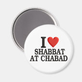 Aimant J'adore le Chabbat à Chabad (Recto/Verso)