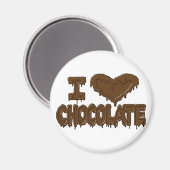 Aimant J'adore le chocolat (Recto/Verso)