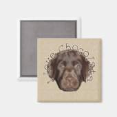 Aimant J'adore le chocolat (Recto/Verso)