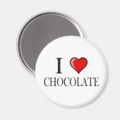 Aimant J'adore le chocolat (Recto/Verso)