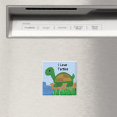 Aimant J'adore le design de tortues (In Situ (Lave-vaisselle))