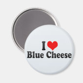 Aimant J'adore le fromage bleu (Recto/Verso)
