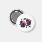 Aimant J'adore le gymnase (Recto/Verso)