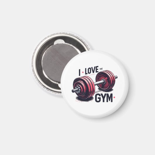 Aimant J'adore le gymnase (Recto/Verso)