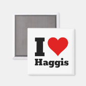 Aimant J'adore le haggis (Recto/Verso)