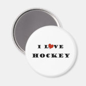 Aimant J'adore le hockey (Recto/Verso)