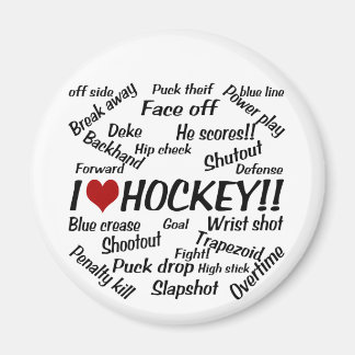 Aimant J'adore le hockey