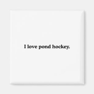 Aimant J'adore le hockey sur étang - Amateur de sport de