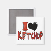Aimant J'adore le Ketchup (Recto/Verso)
