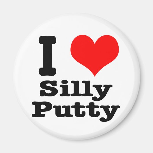 Aimant J'ADORE le putty idiot (Devant)