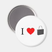 Aimant J'adore le shopping (Recto/Verso)