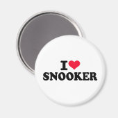 Aimant J'adore le snooker (Recto/Verso)