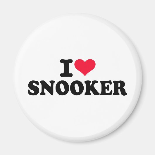 Aimant J'adore le snooker (Devant)