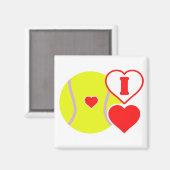 Aimant J'adore le tennis (Recto/Verso)