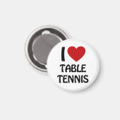 Aimant J'adore le tennis de table (Recto/Verso)
