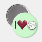 Aimant j'adore le volley-ball (Recto/Verso)
