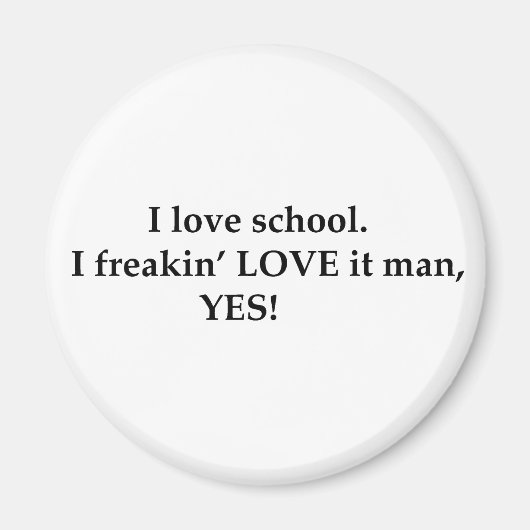 Aimant J'adore l'école. J'adore l'homme, OUI ! (Devant)