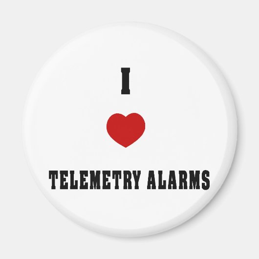 Aimant J'adore les alarmes de télémétrie (Devant)