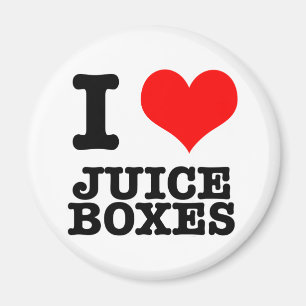 AIMANT J'ADORE LES BOÎTES DE JUS
