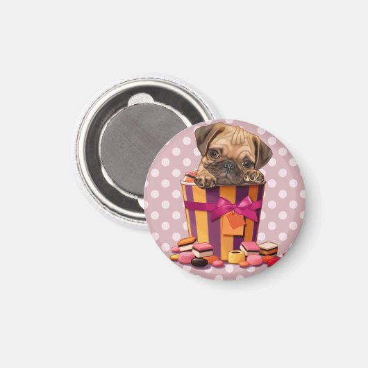 Aimant J'adore les bonbons (Recto/Verso)