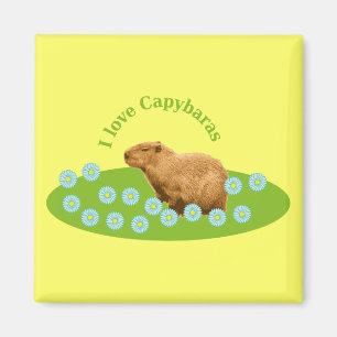 Aimant J'adore les Capybaras