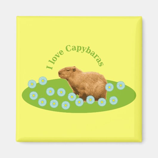 Aimant J'adore les Capybaras (Devant)