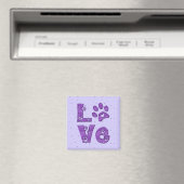 Aimant J'adore les chats - violet (In Situ (Lave-vaisselle))