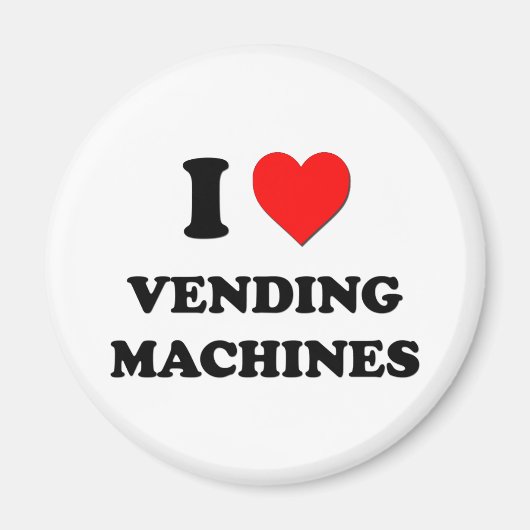 Aimant J'adore les distributeurs automatiques (Devant)