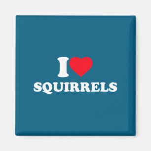 Aimant J'adore les écureuils, amoureux des animaux au cœu