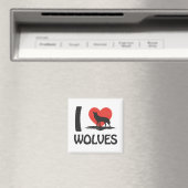 Aimant J'adore les loups (In Situ (Lave-vaisselle))
