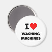 Aimant J'adore les machines à laver (Recto/Verso)
