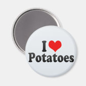 Aimant J'adore les pommes de terre (Recto/Verso)
