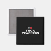 Aimant J'adore les professeurs de yoga, j'aime les profes (Recto/Verso)
