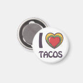 Aimant J'adore les tacos (Recto/Verso)