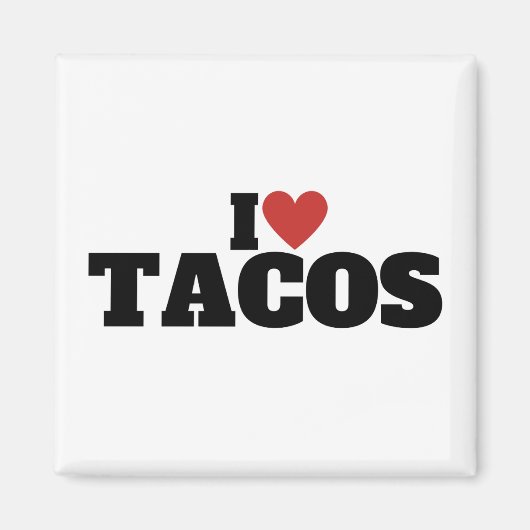 Aimant J'adore les tacos (Devant)