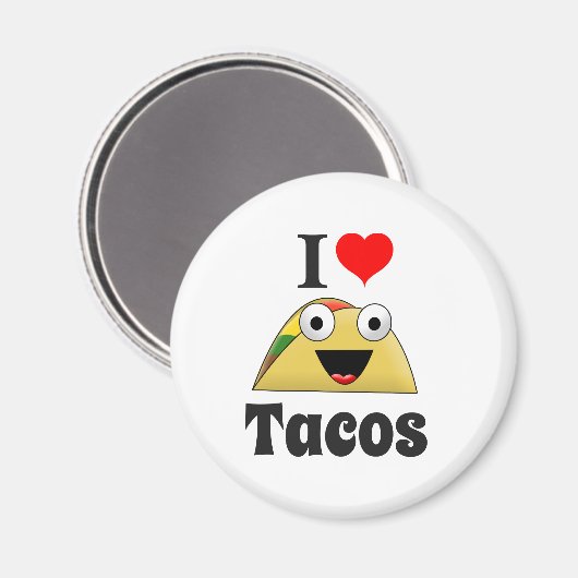 Aimant J'adore les Tacos (Recto/Verso)