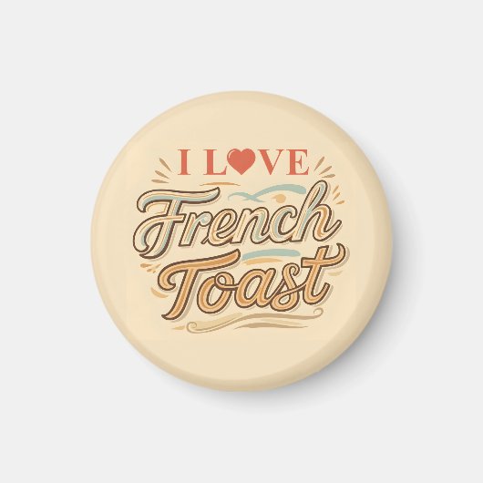 Aimant J'adore les toasts français (Devant)