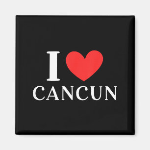 Aimant J'adore les vacances à Cancun au Mexique _3