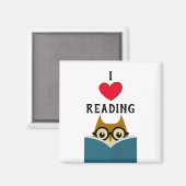 Aimant J'adore lire (Recto/Verso)