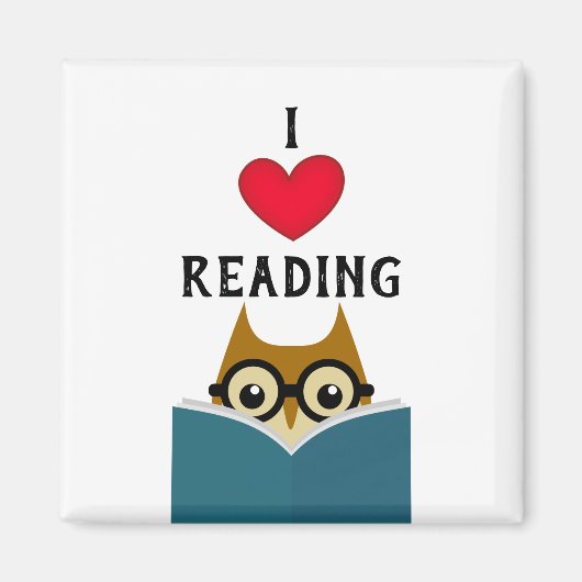 Aimant J'adore lire (Devant)