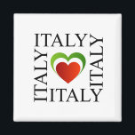 Aimant J'adore l'italie avec les couleurs du drapeau ital<br><div class="desc">J'adore l'italie avec les couleurs du drapeau italien</div>