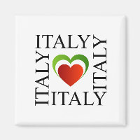 J'adore l'italie avec les couleurs du drapeau ital