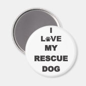 Aimant J'adore mon chien Secouru (Recto/Verso)